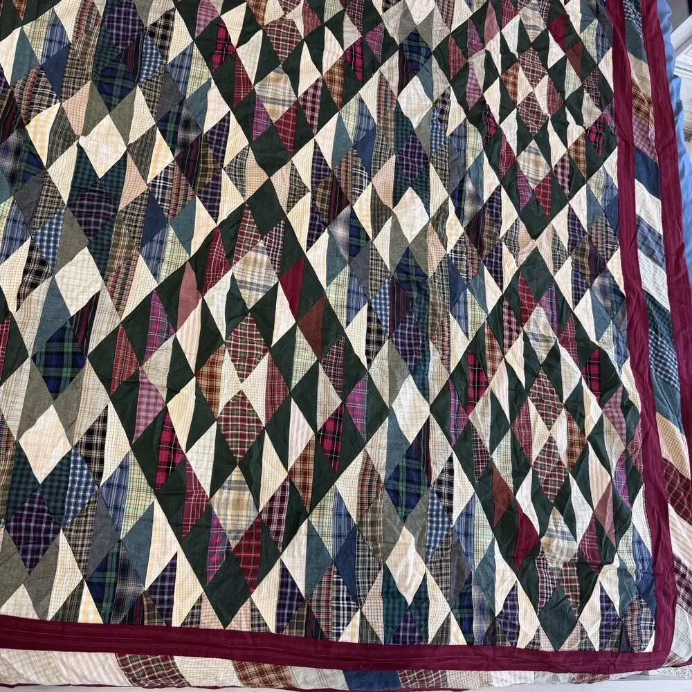 Patch Magic Shower Curtain Plaid Quilt Diamond Patchwork Primitive Rustic Decor